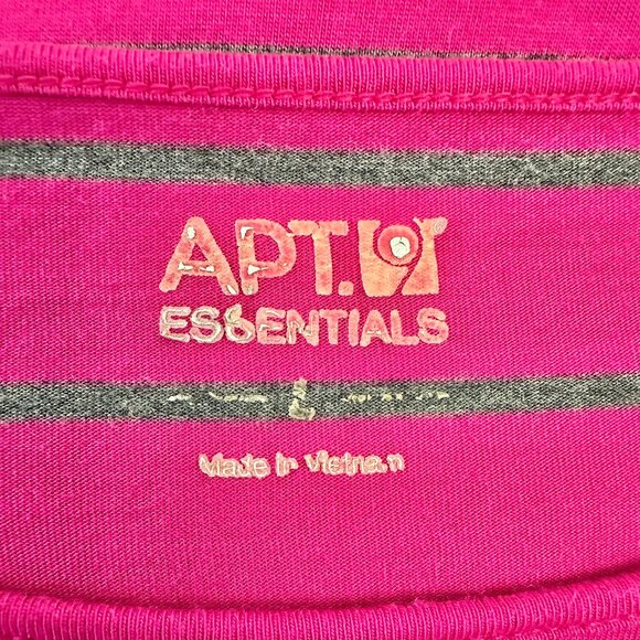 Apt 9 Essentials Women Shirt Pink Size Large Crewneck Fitted Short Sleeves - Picture 3 of 4